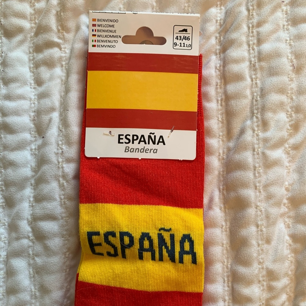 Spain flag socks!